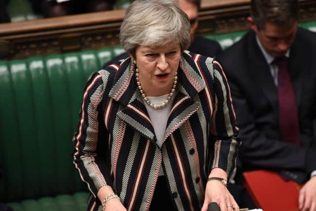 Theresa May giving her statement to the House of Commons. Picture: Getty Images