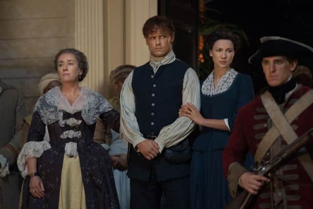 The new season of Outlander follows Claire and Jamie Fraser on their new life in North Carolina. At least 20,000 Scots - mainly Highlanders - settled there in the mid 18th Century. PIC: Starz.