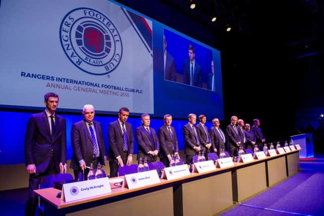 The 2018 Rangers AGM at the Clyde Auditoriam. Picture: SNS