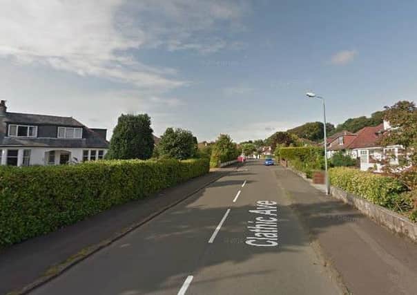 The 81-year-old victim stopped him getting into her house in Clathic Avenue, Bearsden. Picture: Google
