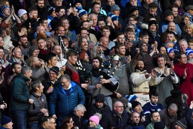 Sing your heart out as Flower of Scotland plays before a Scottish international rugby game.