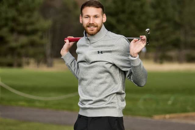 HIbs' Australian international winger Martin Boyle enjoys the club's annual golf day. Picture: Bruce White/SNS