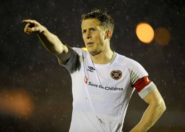 Christophe Berra returned to action for Hearts against Linlithgow Rose. Picture: Michael Gillen
