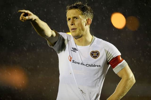 Christophe Berra returned to action for Hearts against Linlithgow Rose. Picture: Michael Gillen