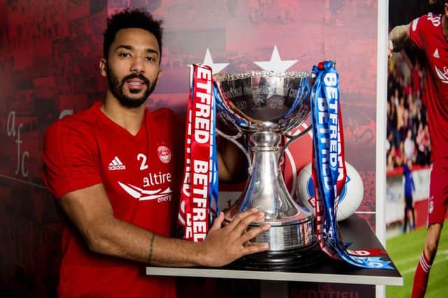 Aberdeen defender Shay Logan looks ahead to the Betfred Cup final against Celtic. Picture: SNS