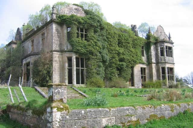 Poltalloch House, Kilmartin, Argyll cost the equivalent of Â£10m to build as the family flexed its wealth and prestige - but now the property stands an empty shell. PIC: Creative Commons.