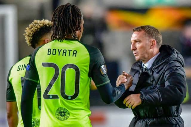 Brendan Rodgers was delighted with the win. Picture: OLE MARTIN WOLD/AFP/Getty