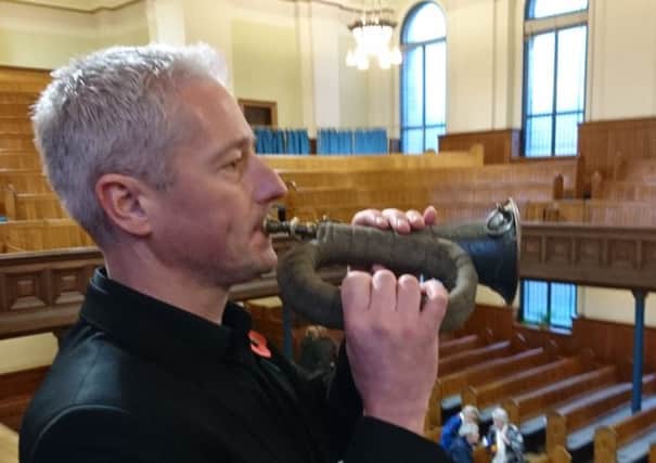 A bugle that belonged to First World War poet Wilfred Owen played in public for only the second time in 100 years