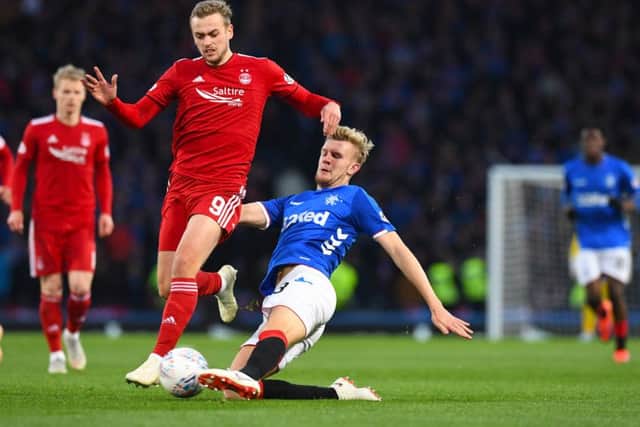 Aberdeen's James Wilson in action during the semi-final win over Rangers. Picture: Paul Devlin/SNS