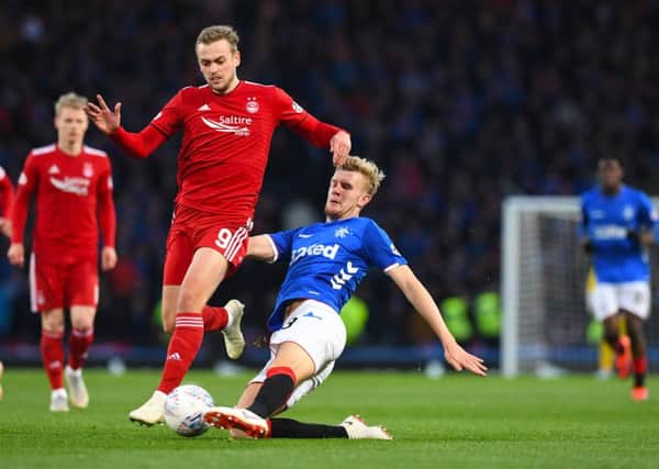 Aberdeen's James Wilson in action during the semi-final win over Rangers. Picture: Paul Devlin/SNS