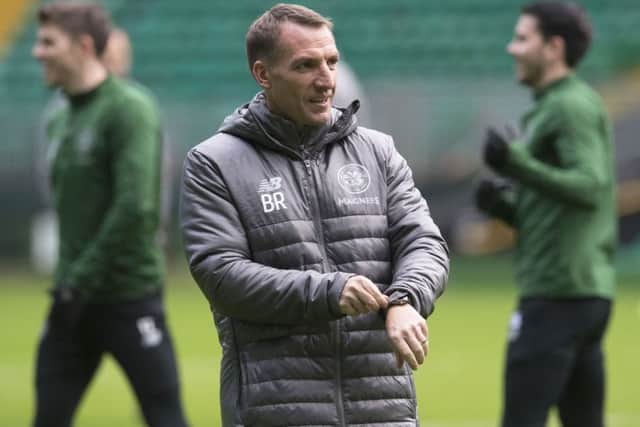 Celtic manager Brendan Rodgers is going for seven domestic trophies in a row. Picture: SNS
