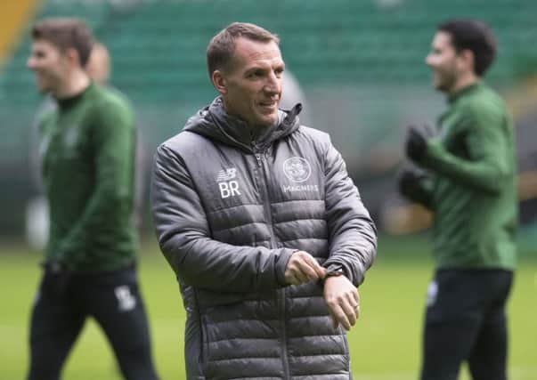 Celtic manager Brendan Rodgers is going for seven domestic trophies in a row. Picture: SNS