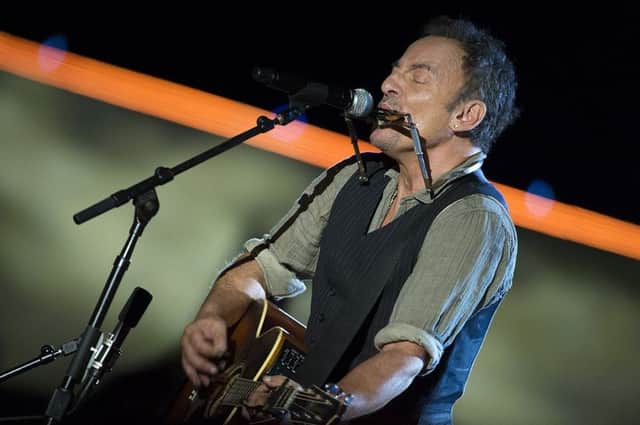 US rock legend Bruce Springsteen performs live