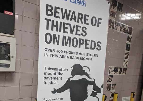 The Met Police rammed moped-riding thieves in London