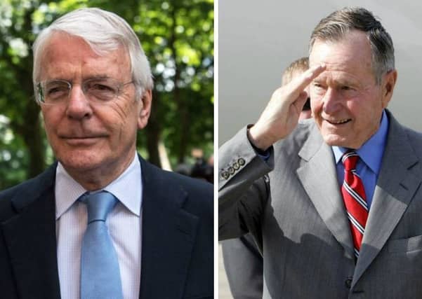 Sir John Major has led tributes in Britain to former US President George Bush senior, who has died at the age of 94. Picture: Getty Images