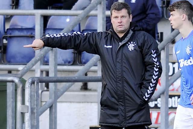 Graeme Murty pictured while manager of Rangers. Pic: Michael Gillen