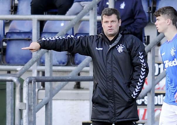 Graeme Murty pictured while manager of Rangers. Pic: Michael Gillen