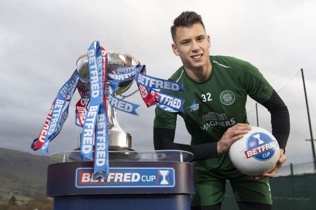 Celtic's Filip Benkovic looks ahead to the Betfred Cup final. Pic: SNS/Craig Williamson