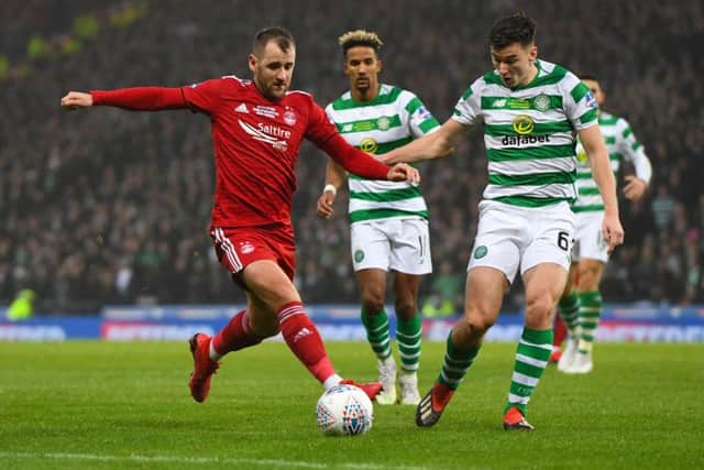 Gave Kieran Tierney a busy afternoon at times and delivered some decent balls.