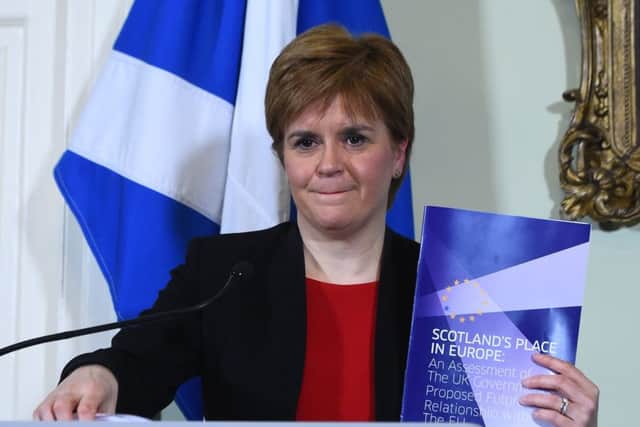 Scotland's First Minister Nicola Sturgeon. (Photo by Andy Buchanan - WPA Pool/Getty Images)