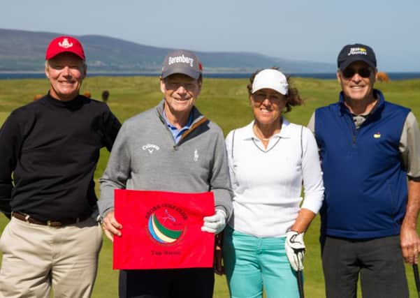 Tom Watson at Brora, second from left, along with his brother, Ridge Watson and friends Janine Clagett and Tuck Clagett.