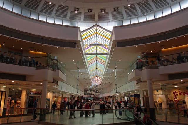 A man has died after falling from the top floor at Buchanan Galleries