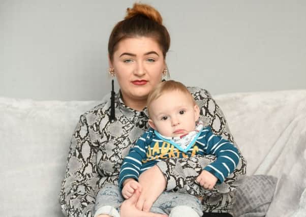 Paige Evans says little Brooklyn needs surgery. Picture: SWNS