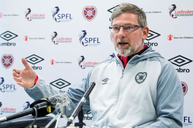 Hearts manager Craig Levein speaks to the press ahead of his side's game against St Johnstone. Picture: SNS
