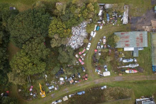 Much of the wreckage has remained at a scrapyard in Lincolnshire since the accident (Photo: SWNS)