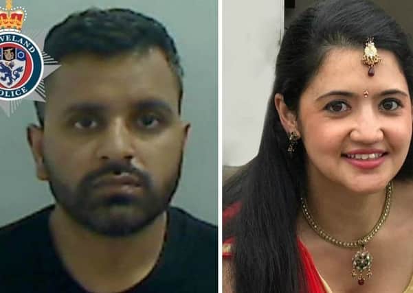 Mitesh Patel (left) injected his wife Jessica (right) with insulin then choked her with a Tesco bag at their Middlesbrough in May. Picture: PA Wire