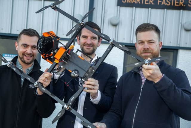 Left to right: Kieran Hope (ACE managing director), Brian McMurray (AAB's head of equity funding) and Blair Nichols (ACE chief technology officer). Picture: Contributed