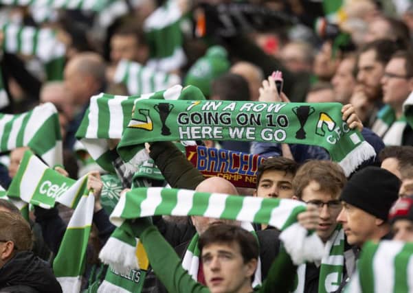 A general view of Celtic fans at Parkhead. Picture: SNS Group