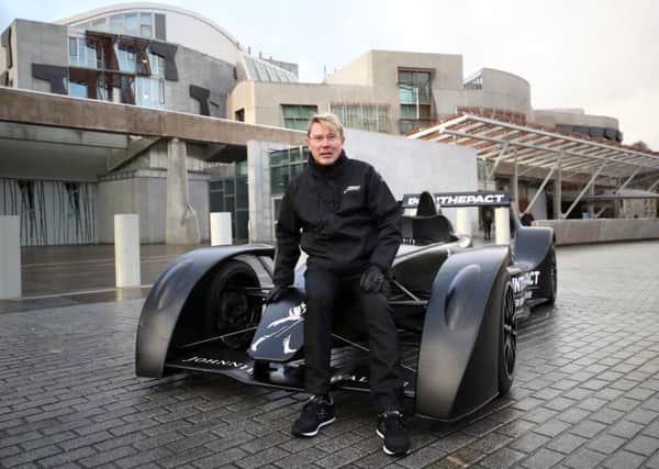 F1 legend Mike Hakkinen brought a supercar to Holyrood as he launched a campaign to tackle drink-driving. Picture: PA Wire