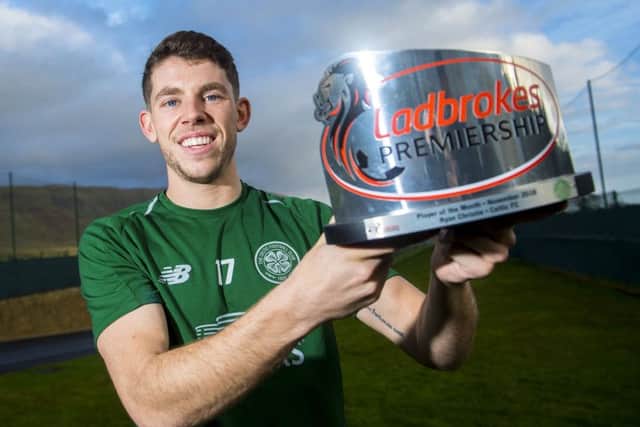 Ryan Christie wins the Ladbrokes Player of the Month Award for November. Picture: SNS