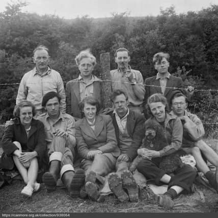 The Mote of Urr excavation team. Brian Hope-Taylor is in the back row, second from the left © Historic Environment Scotland
Description View of the excavation at Mote of Urr 1951-1953.
Date 1951 to 1953
Collection Brian Hope-Taylor
Catalogue Number SC 938064
Category On-line Digital Images
Copy of BP 33/01/66
Permalink http://canmore.org.uk/collection/938064