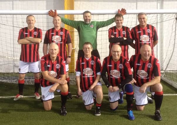 The Gala FR walking football squad at a standstill.