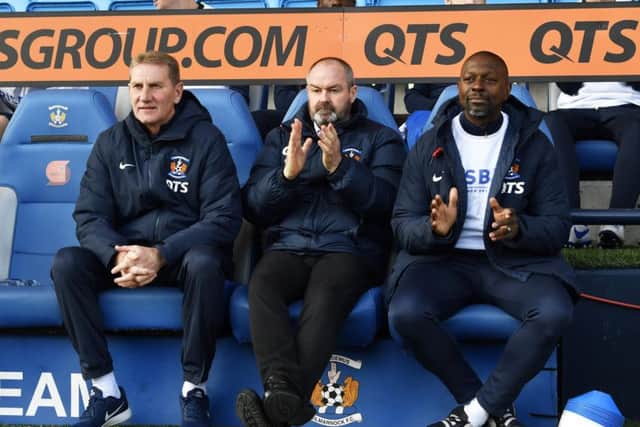 Steve Clarke has a trusted team around him including Billy Thomson (left) and Alex Dyer (right). Picture:SNS/Rob Casey