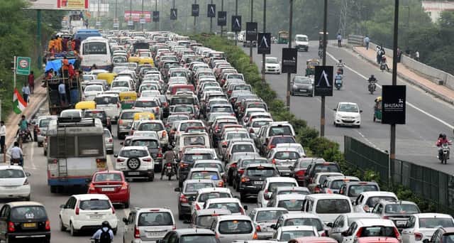 Congestion and pollution is a problem in India. Picture: AFP/Getty