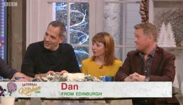 The guests reacting to 'Dan.' Picture: BBC