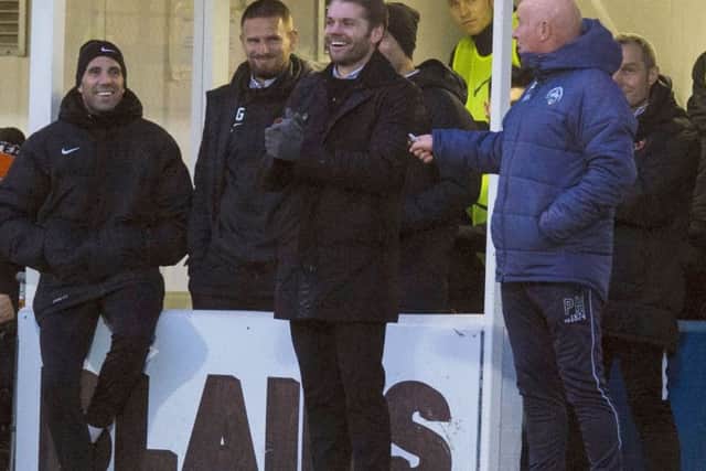 Robbie Neilson was sent to the stands. Pic: SNS/Sammy Turner