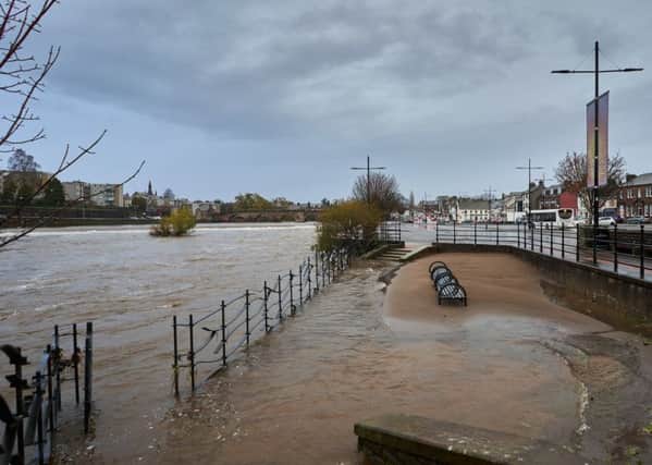 Whitesands in Dumfries experiences regular flooding  but such events could be come more frequent as sea levels rise if more action is not taken over carbon emissions, where local organisations are taking a lead