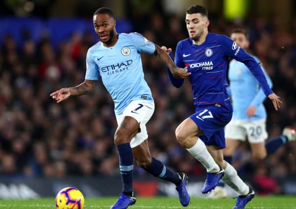 The English PFA has praised Manchester City forward Raheem Sterling for his restraint as he was racially abused at Stamford Bridge. Picture: Getty.