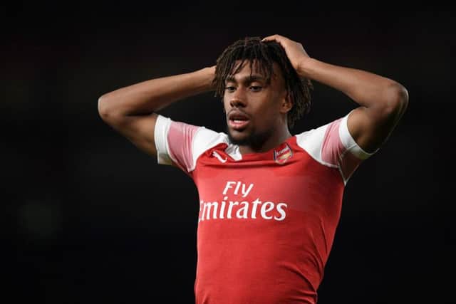 Alex Iwobi in action for Arsenal during an English Premier League match. Picture: Getty Images