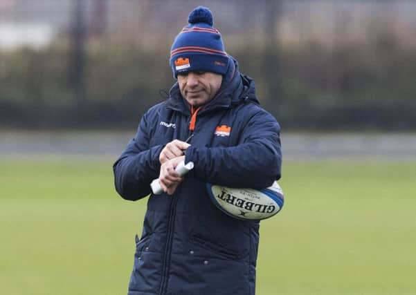 Edinburgh head coach Richard Cockerill during a training session. Picture: Paul Devlin/SNS/SRU