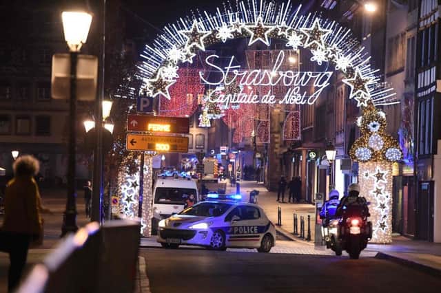 The scene in Strasbourhg. Picture: AFP/Getty