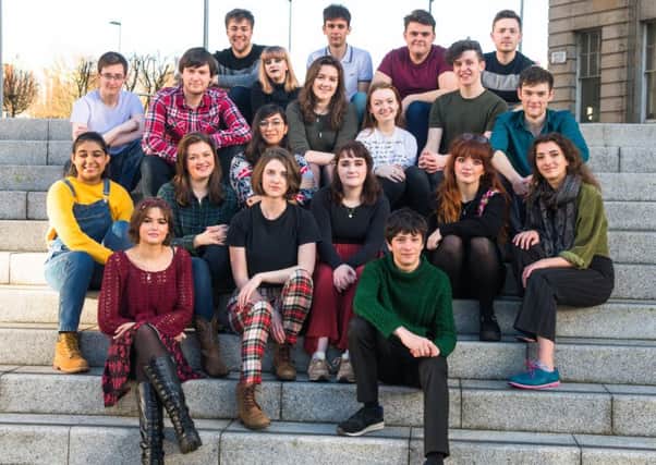 Scottish Youth Theatre National Ensemble 2019, with Hannah front left.