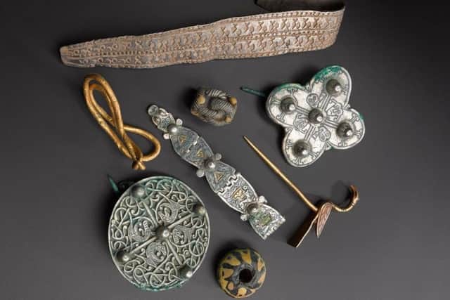 The Galloway Hoard was discovered buried in a field by a metal detectorist four years ago.