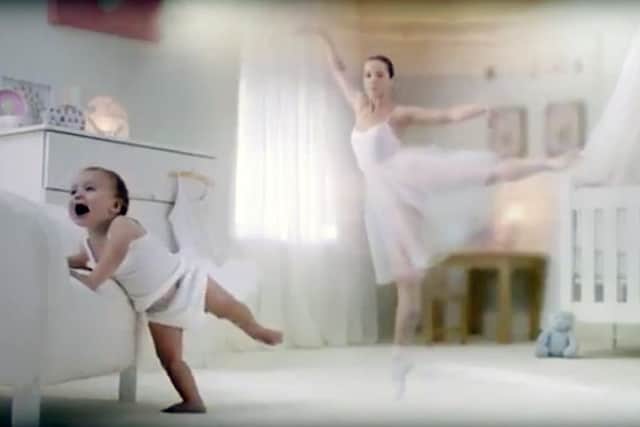 A controversial advert showed girls as ballerinas and boys as scientists.