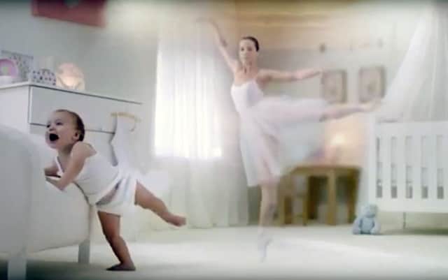 A controversial advert showed girls as ballerinas and boys as scientists.