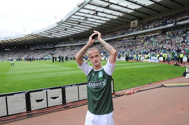 Leigh Griffiths played for clubs for 18 months, helping the club to get to two Scottish Cup finals. Picture: Robert Perry